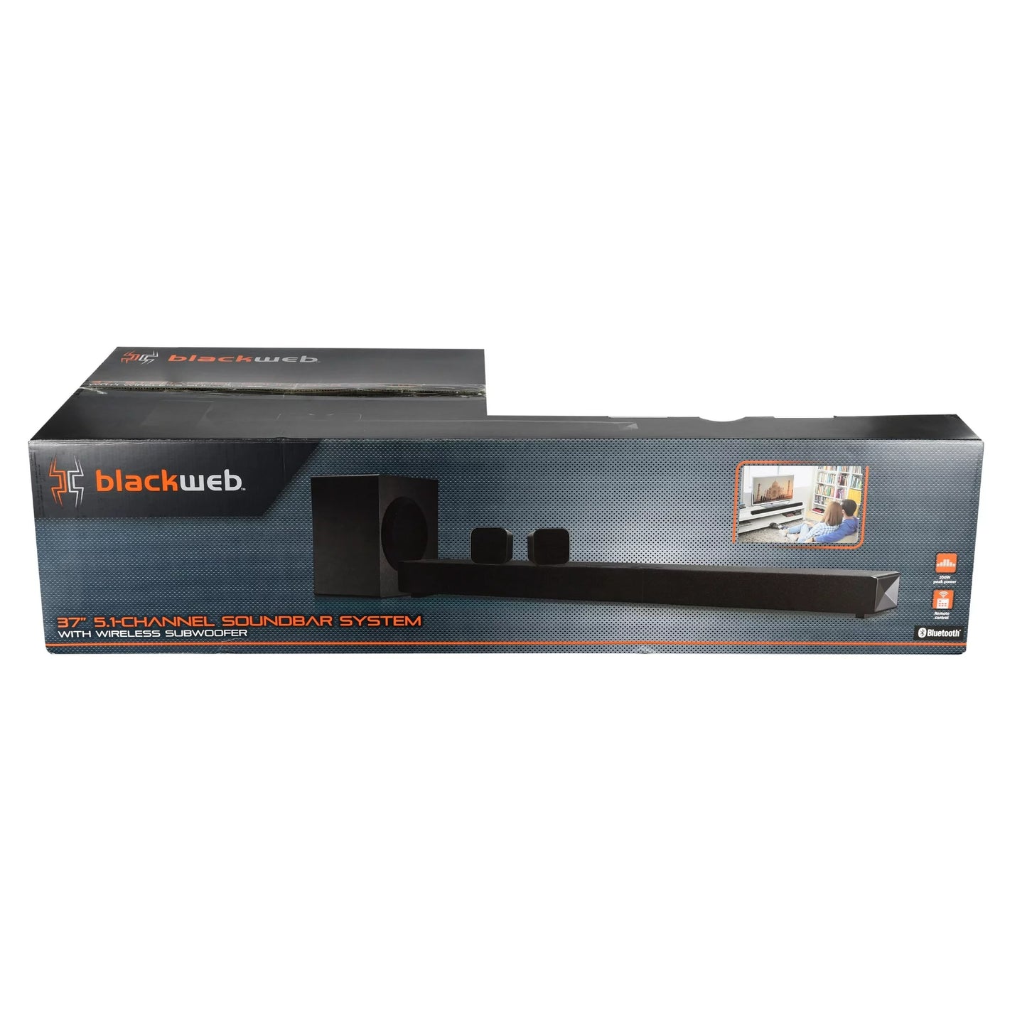 Blackweb BT 5.1-Channel Soundbar System with Subwoofer, 37"