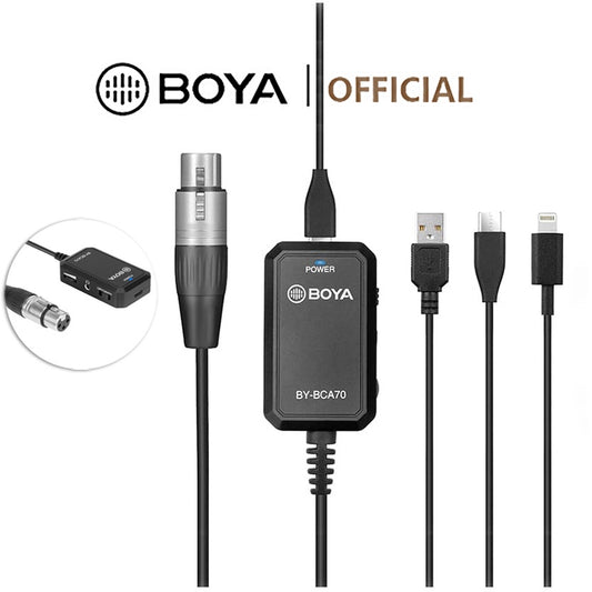 BY-BCA70 Audio Adapter for XLR Microphones to Mobile Devices