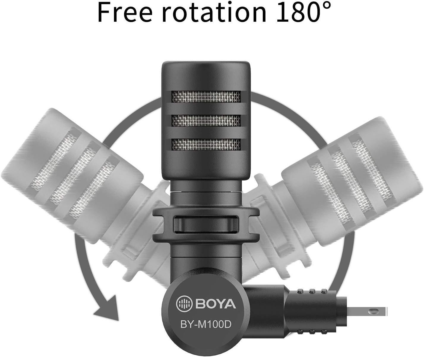 BOYA BY-M100D iPhone Microphone Mini Plug&Play Phone Microphone for iPhone 14/14 Pro/13/iPad/IOS with Lightning Port for YouTube/Vlog/Interview