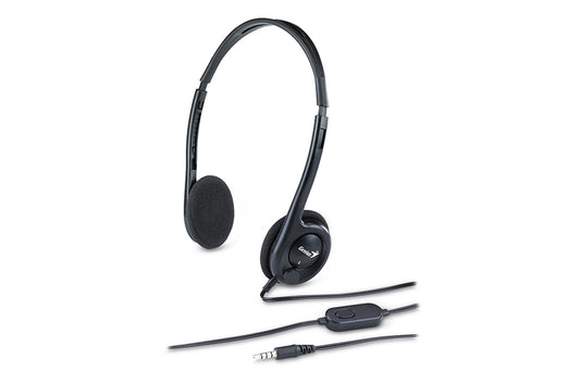 Genius Lightweight Headset For Laptop and Mobility Device, Black - HS-M200C