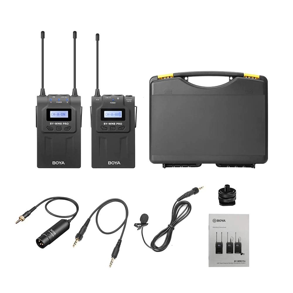 BY-WM8 Pro-K1 UHF Dual-Channel Wireless Microphone System - DECIBEL JORDAN