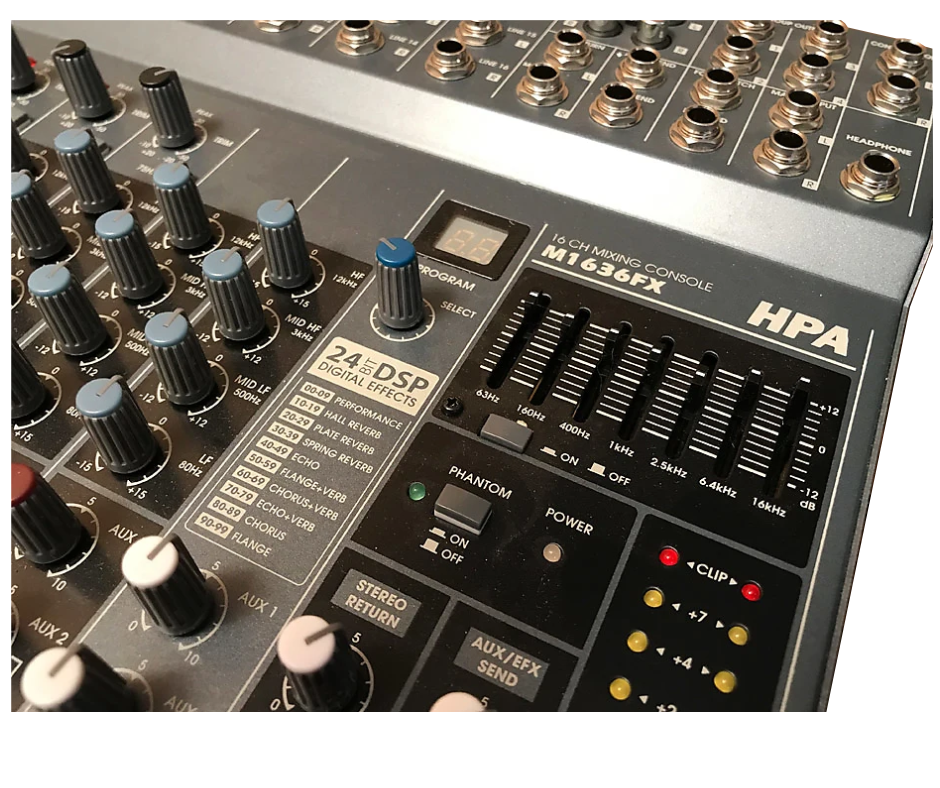 HPA M1636FX/M2436FX Professional Stereo &amp; Group Compact Mixer