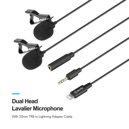 BY-M2D Digital Dual Lavalier Microphones for iOS devices