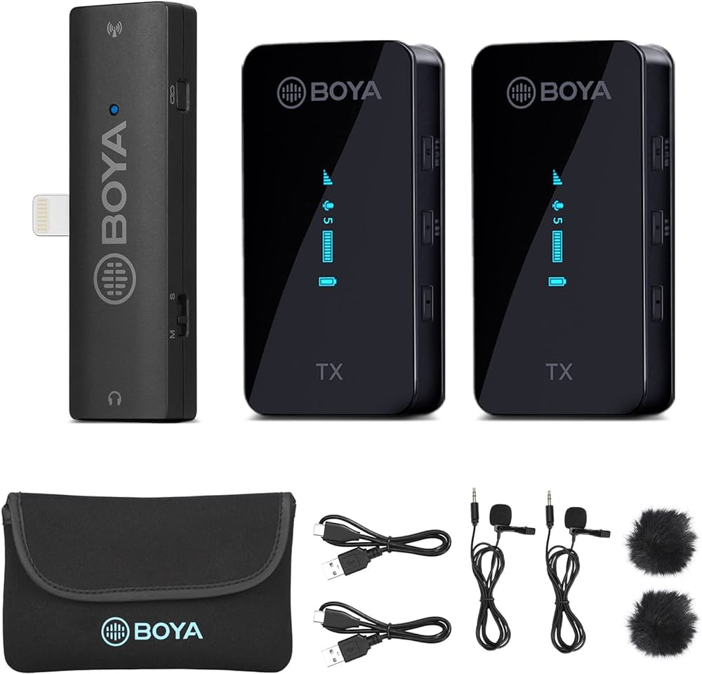 BOYA BY-XM6-S4 2.4GHz Dual-Channel Wireless Microphone System