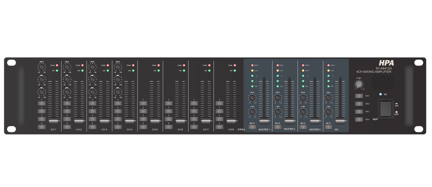 HPA SY-A8412H Public Address Multi-Channel Mixer Amplifier