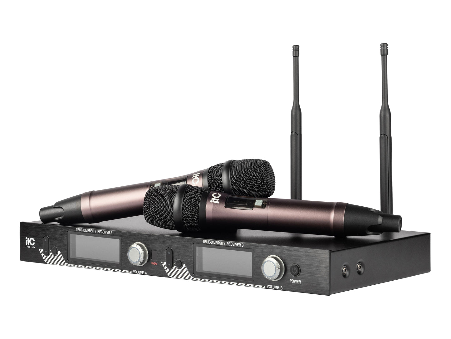 T-521UH UHF Segment LCD Liquid Crystal Display FM true Diversity Wireless Microphone - DECIBEL JORDAN