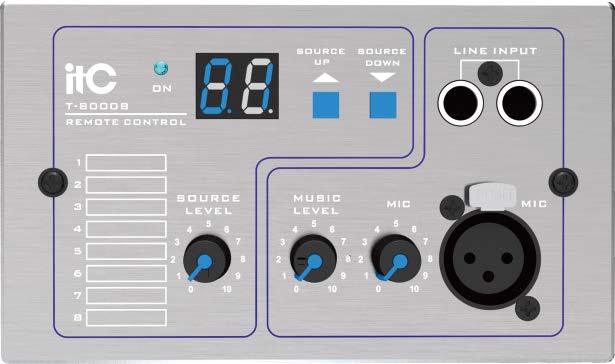 T-8000B (Grey & Aluminum) Remote Control with Audio Input Module - DECIBEL JORDAN