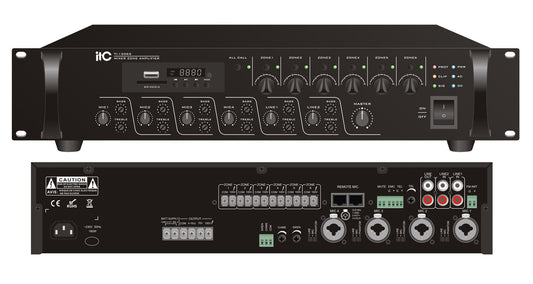 TI-1206S / TI-2406S / TI-3506S / TI-5006S 6 Zones Mixer Amplifier with Mp3