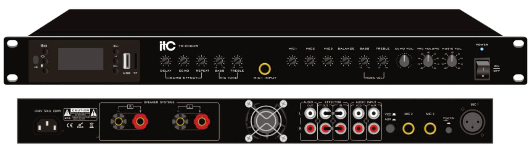 TS-2060W/TS-2120W/TS-2240W Multimedia Professional Amplifier (4~8 ohms Output) - DECIBEL JORDAN